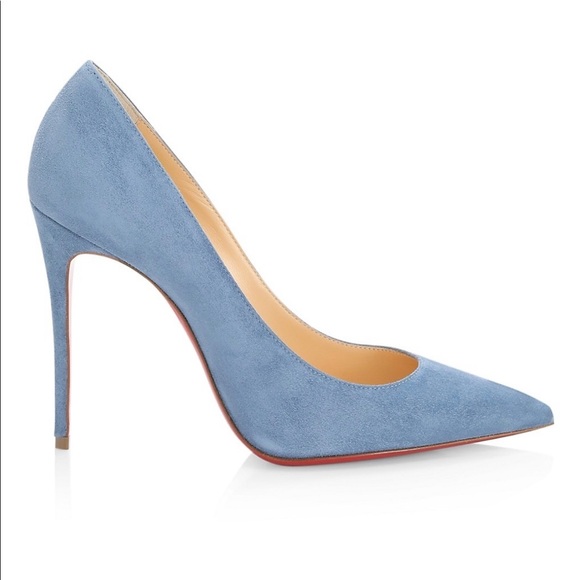 Christian Louboutin | Kate 100mm Velour Pumps - Picture 2 of 14